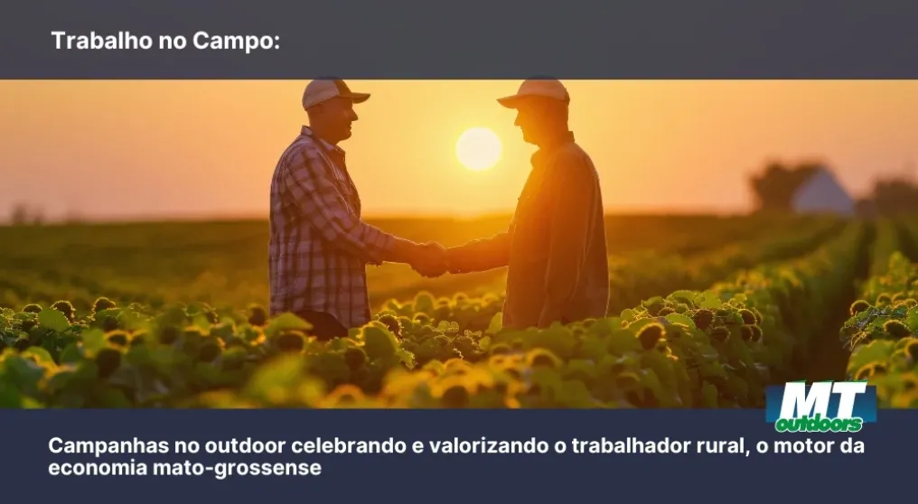 Dia do Trabalho no Campo: Campanhas no outdoor celebrando e valorizando o trabalhador rural, o motor da economia mato-grossense